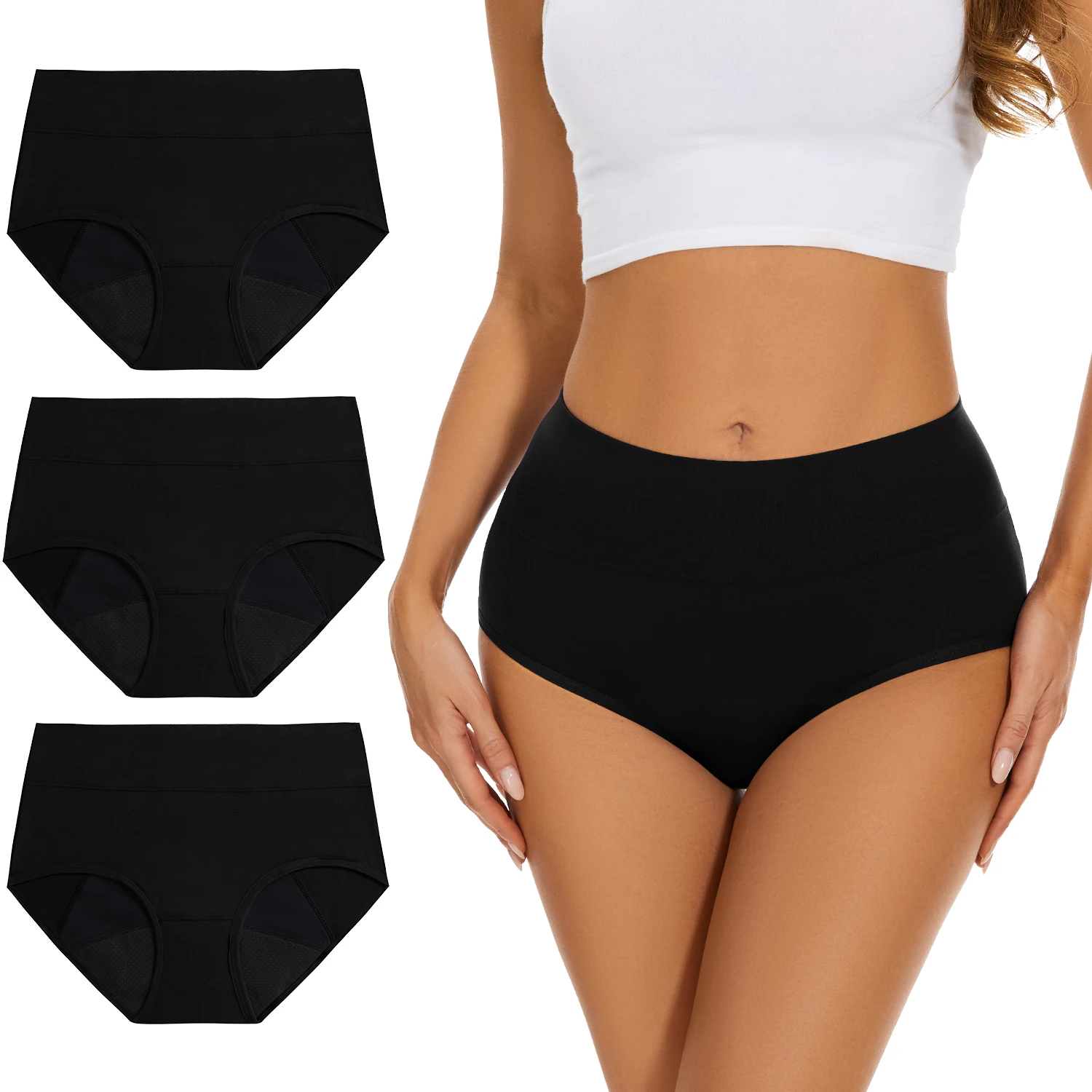Period Panty Absorbent - 3 шт./лот, менструальные трусики для менструации,