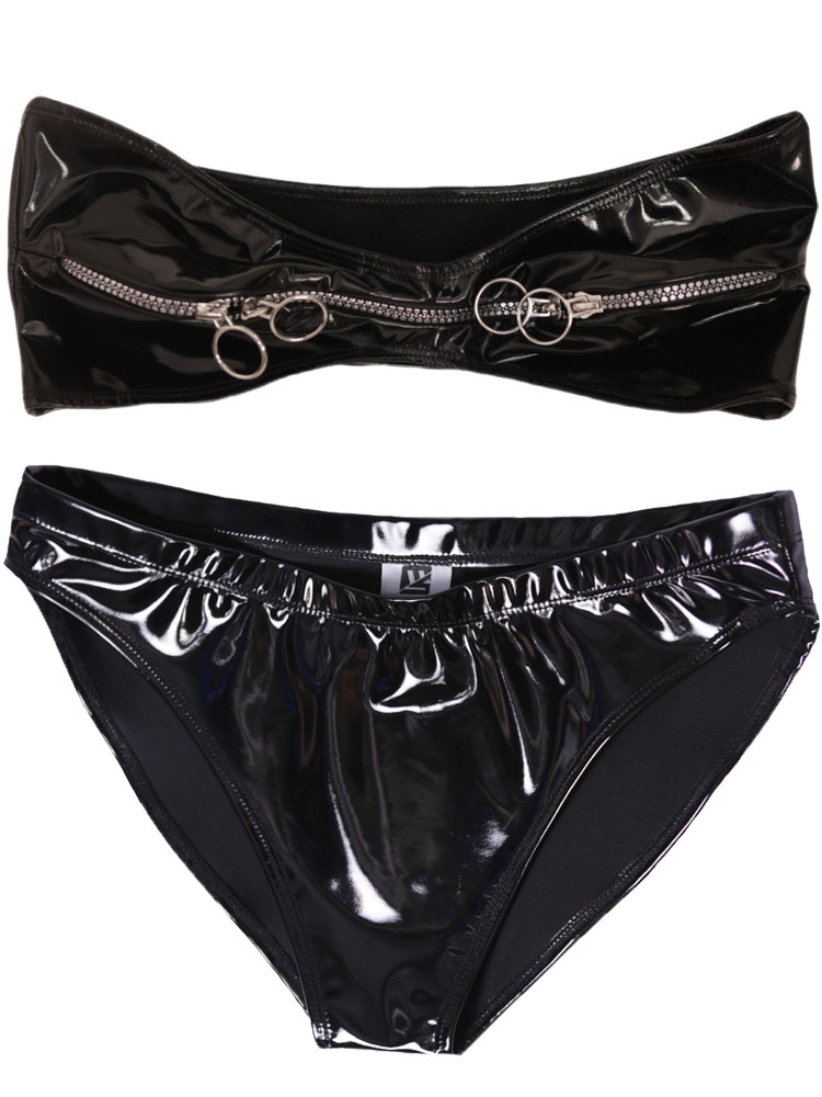 Thong Bikini Women - Комплект из блестящей искусственной кожи (ПВХ)
