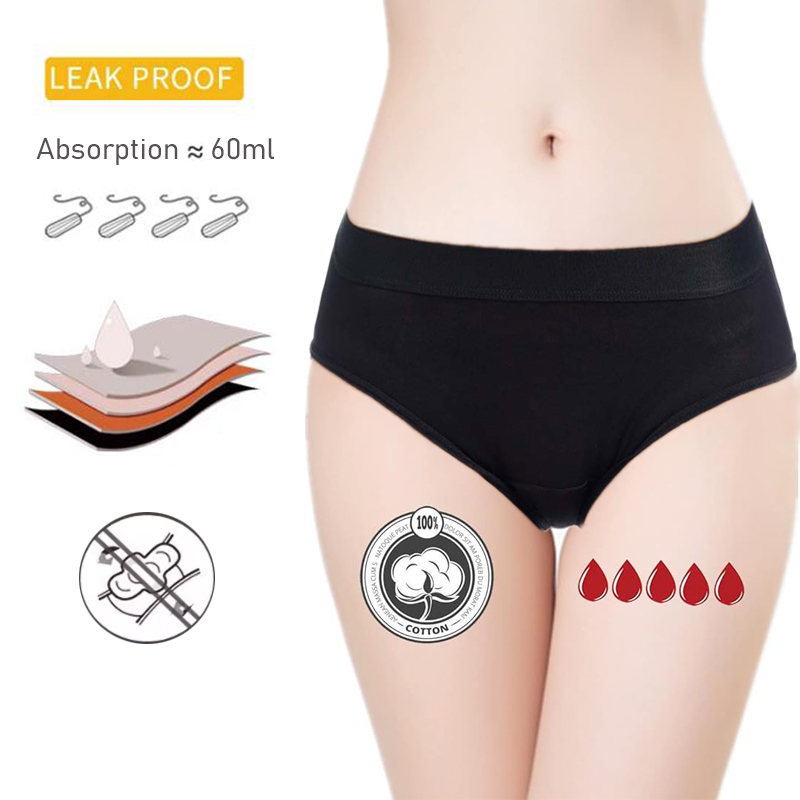 Period Panty Absorbent - 4-слойные впитывающие герметичные менструальные трусики для