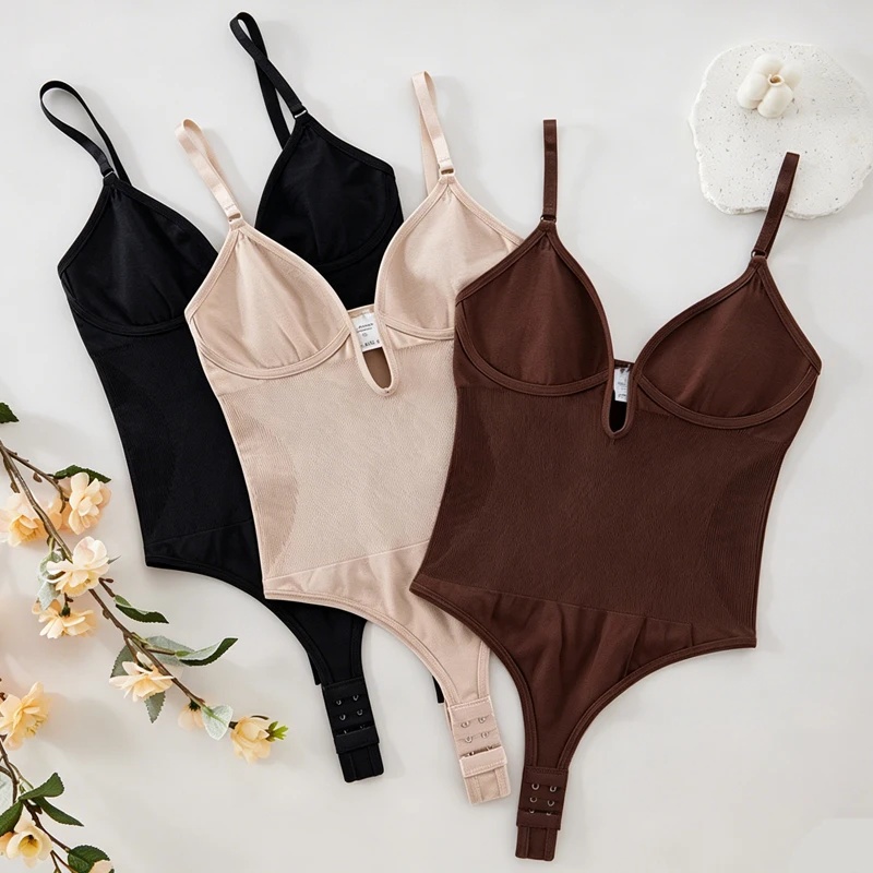 Seamless Underwear Women - Женское боди без спинки, корректирующее фигуру,
