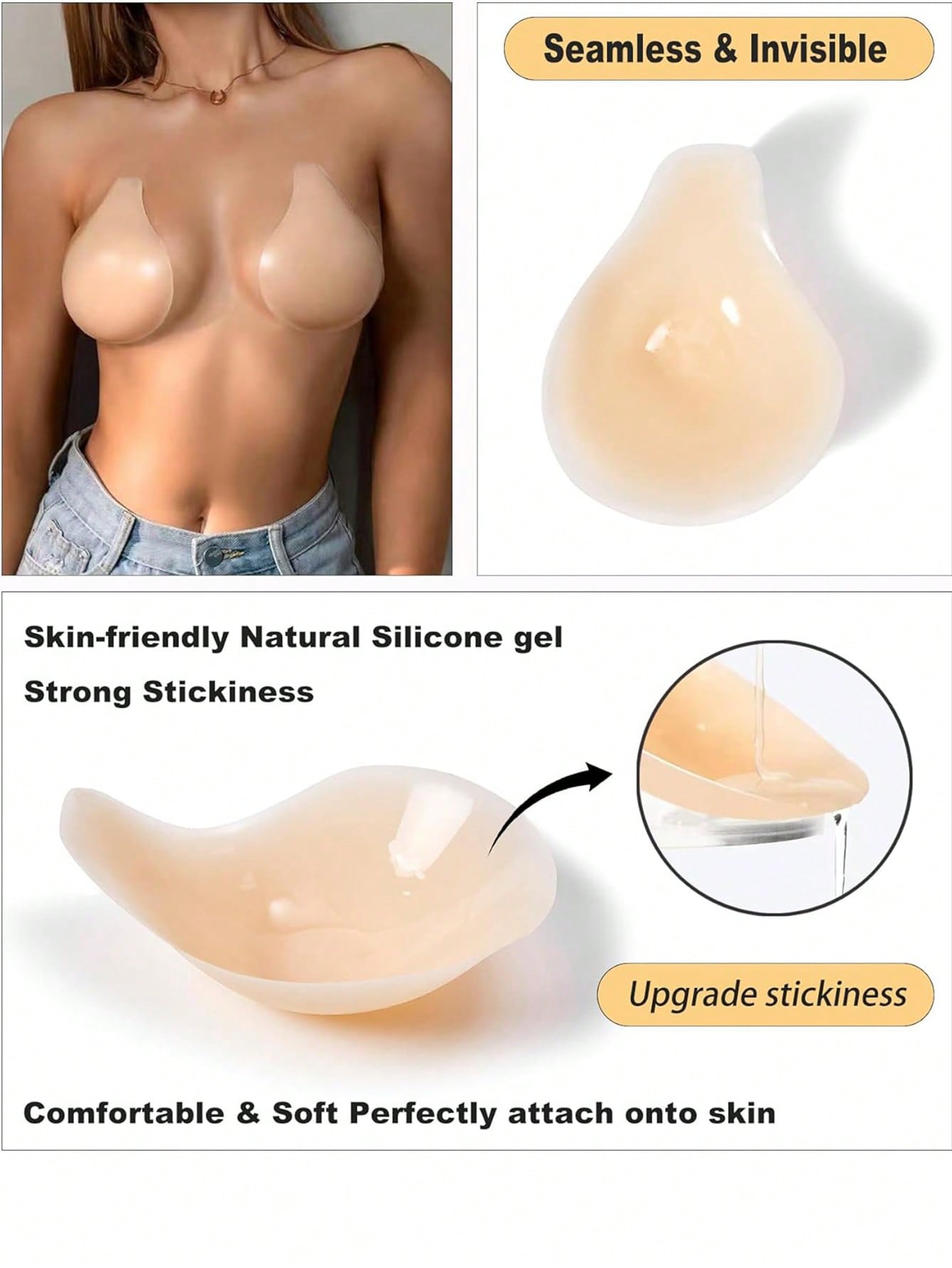 1 пара ультра-бесшовных самокл – обзор и цена Nipple Cover Pasties